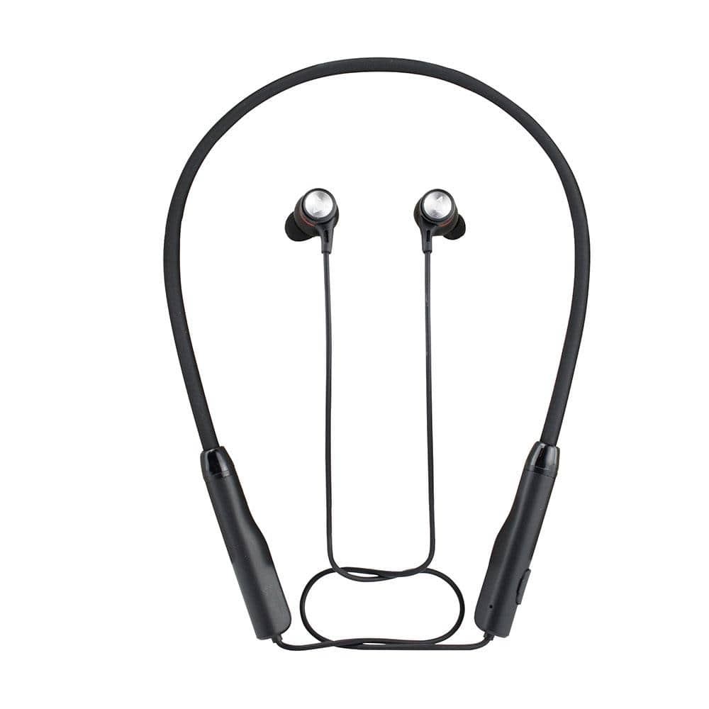vault in-ear neckband headphones vault play neckband with long battery life, magnetic earbuds, bt version 5.0 & mic - black - ideal for work from home