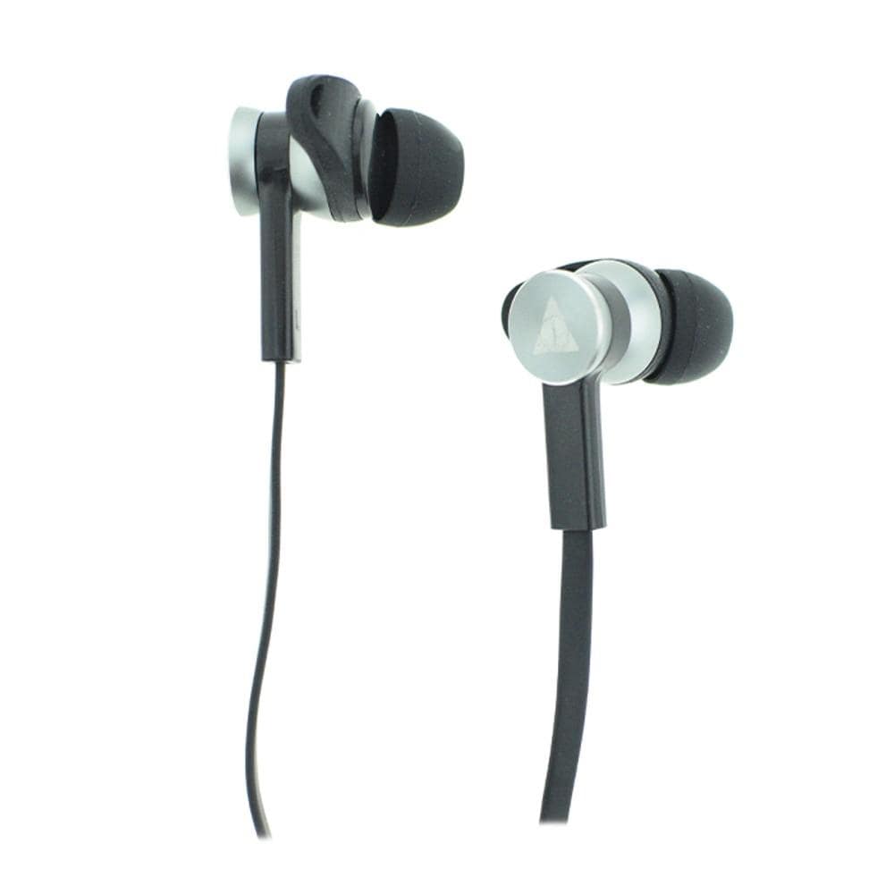 vault in-ear wired headphones black vault buds earphones with in-line mic & 3d stereo sound for iphone & android phones