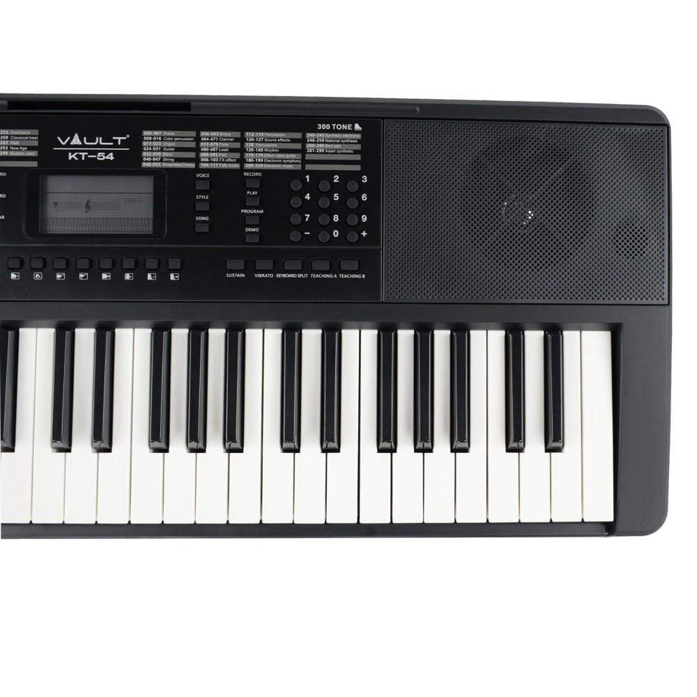 vault keyboard bundles black vault kt-54 keytone 54-key keyboard with gigbag, polishing cloth, online lessons & ebook