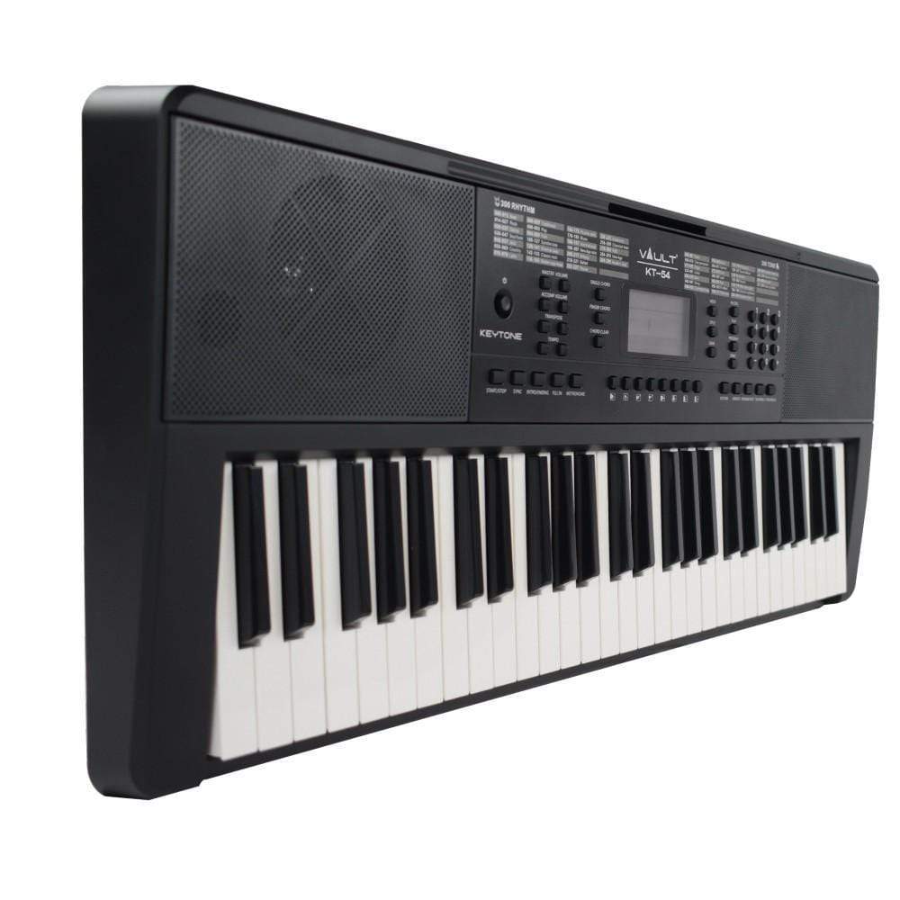 vault keyboard bundles black vault kt-54 keytone 54-key keyboard with gigbag, polishing cloth, online lessons & ebook