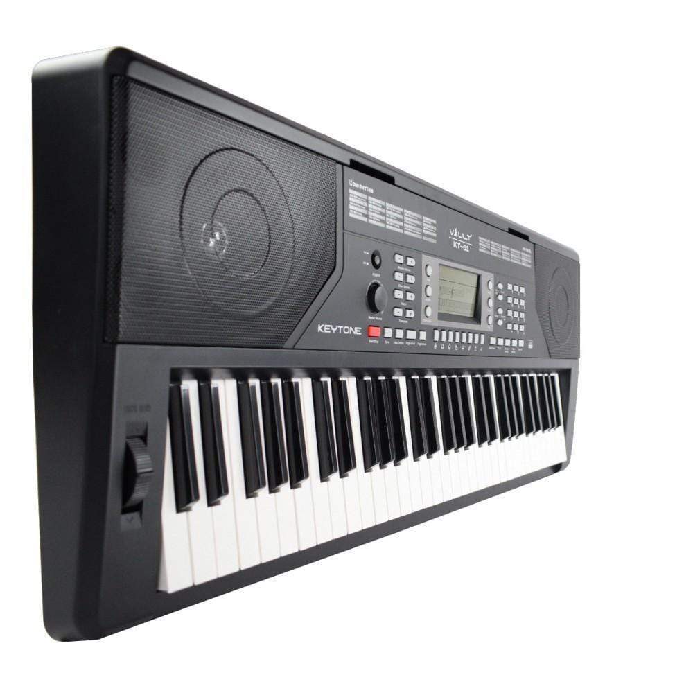vault keyboard bundles black vault kt-61 keytone touch sensitive 61-key keyboard with gigbag, polishing cloth, online lessons & ebook