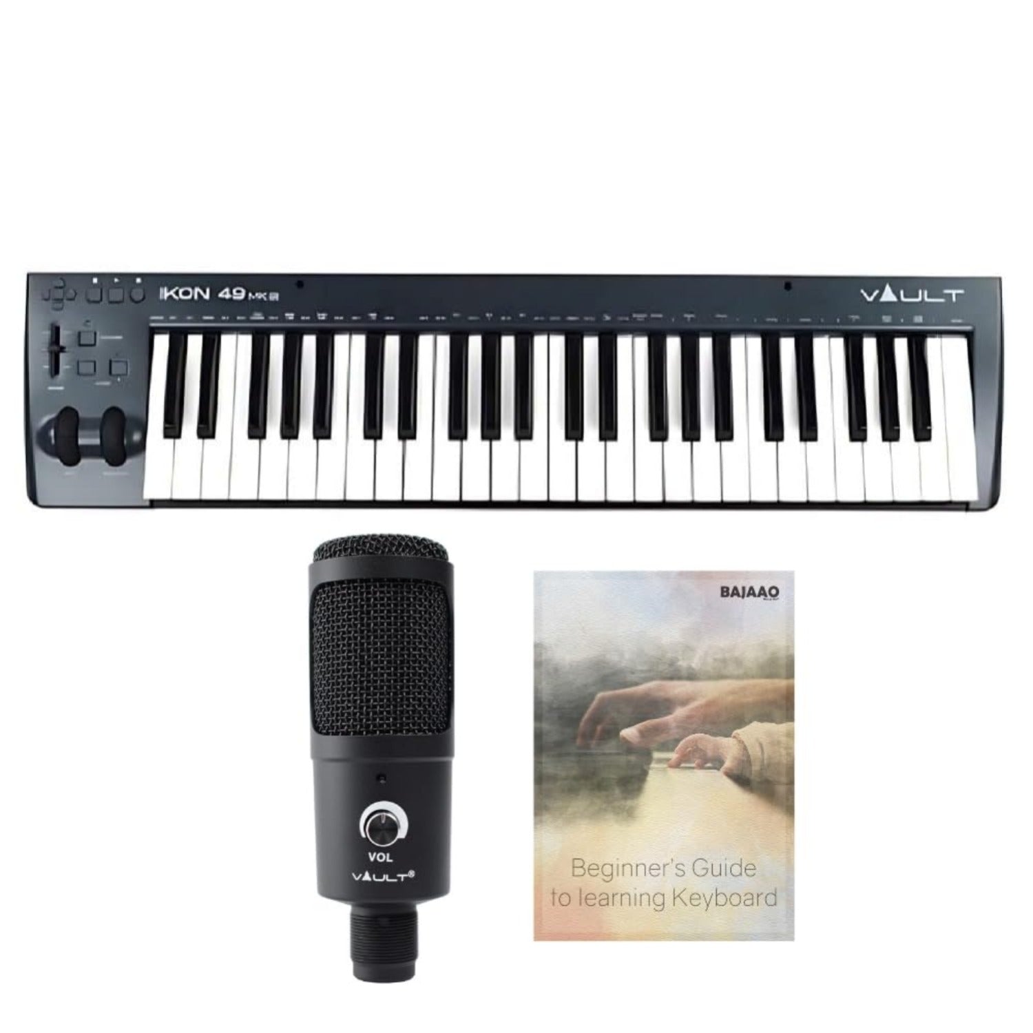 Vault Midi Keyboards Black / Bundle Vault Ikon MK2 49 Key Velocity Sensitive MIDI Keyboard with Bitwig 8-Track Bundle