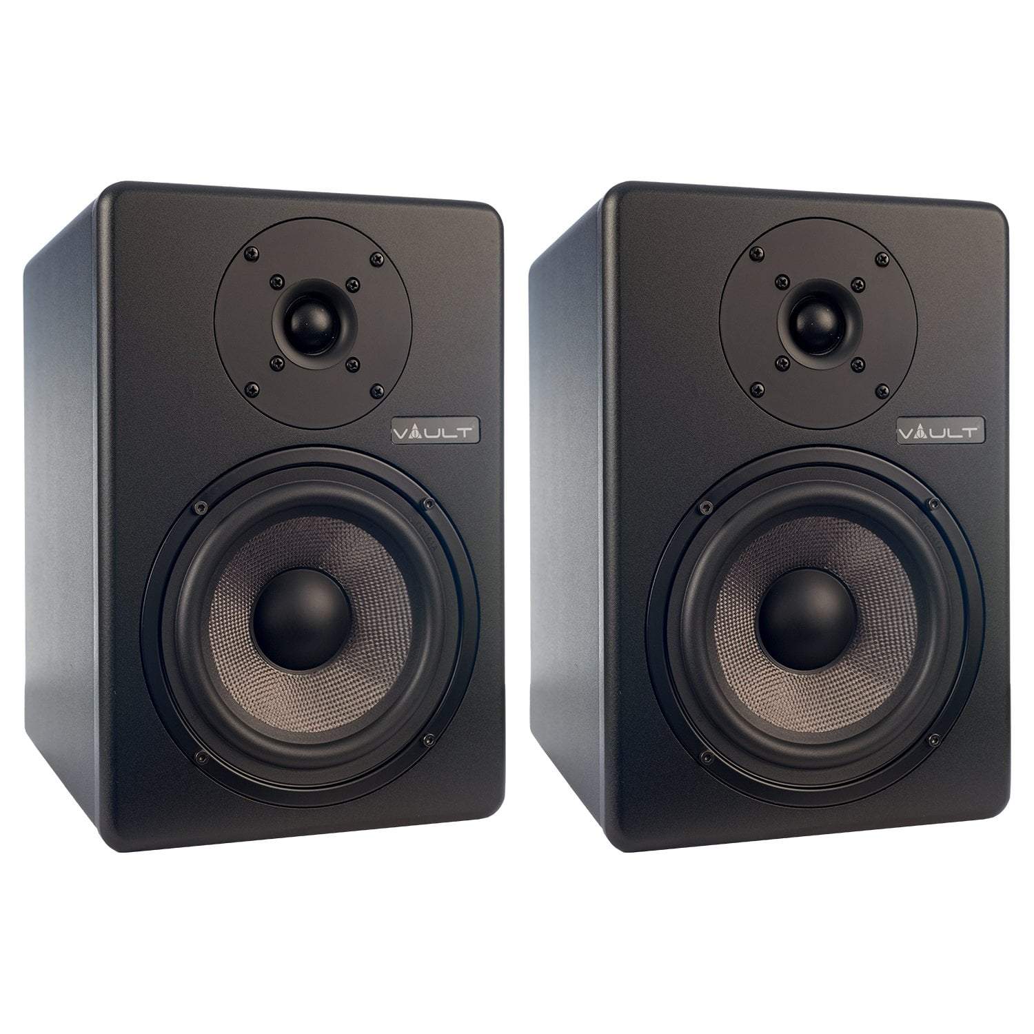 vault monitor speaker bundles vault c6 6-inch powered studio monitors with isolation pads, cables, and ebook - pair