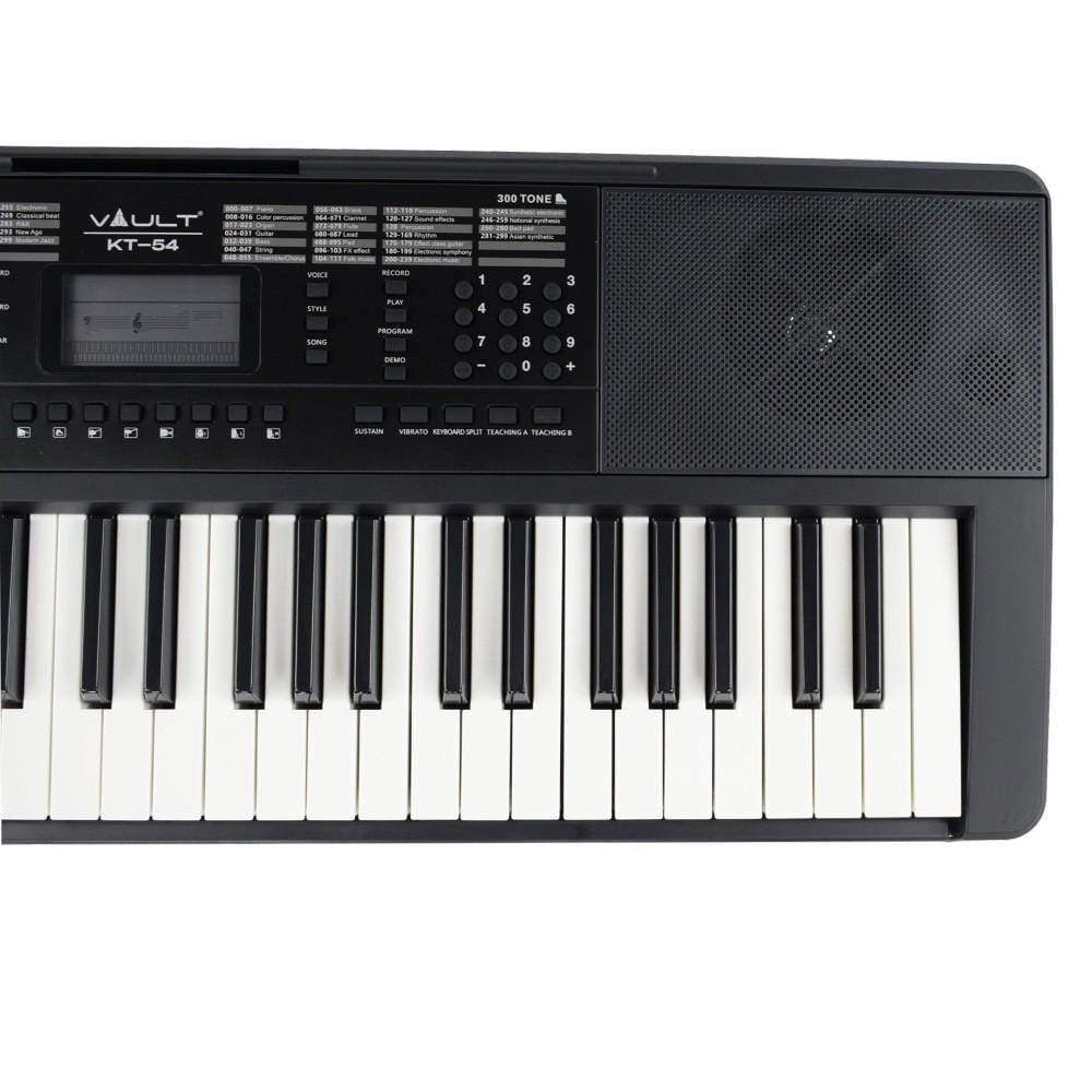 vault portable keyboards vault kt-54 keytone 54-key keyboard - black - open box
