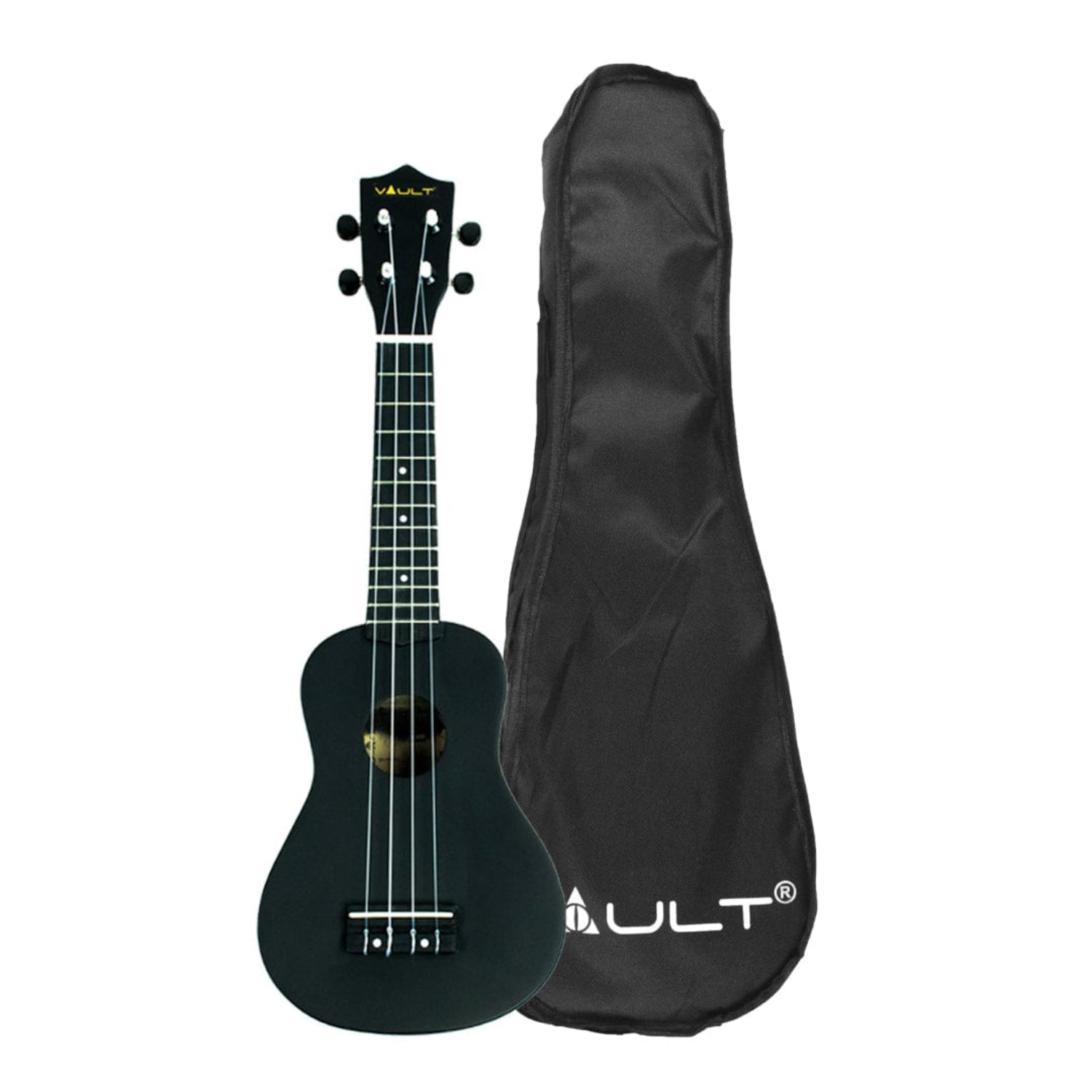 vault soprano ukuleles blackmatte vault uk-003 soprano colourful ukulele 21 inch with gig bag