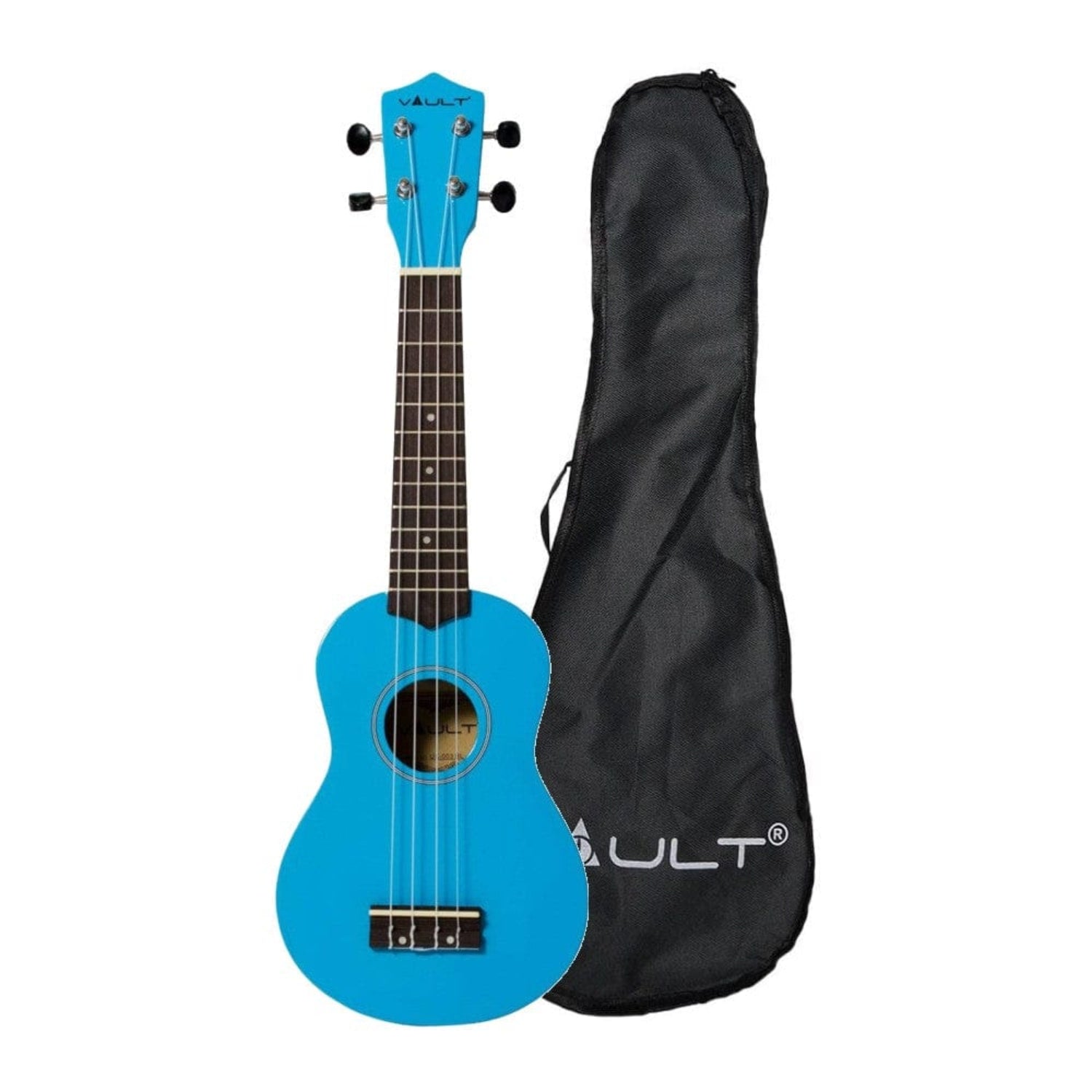 vault soprano ukuleles blueglossy vault uk-003 soprano colourful ukulele 21 inch with gig bag #color_blue-glossy
