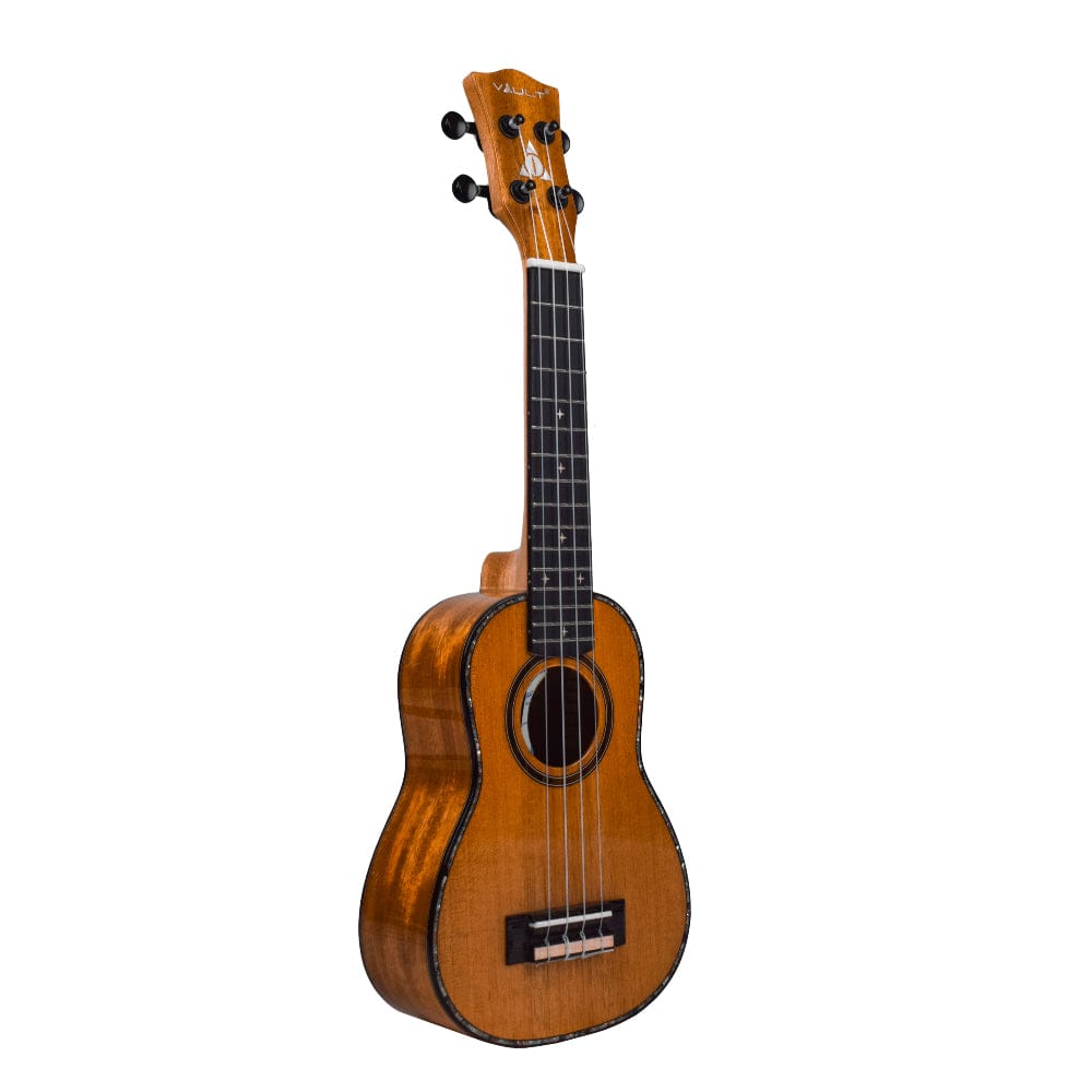 vault soprano ukuleles natural vault performer pro 21" all solid mahogany premium soprano ukulele with eq & gigbag