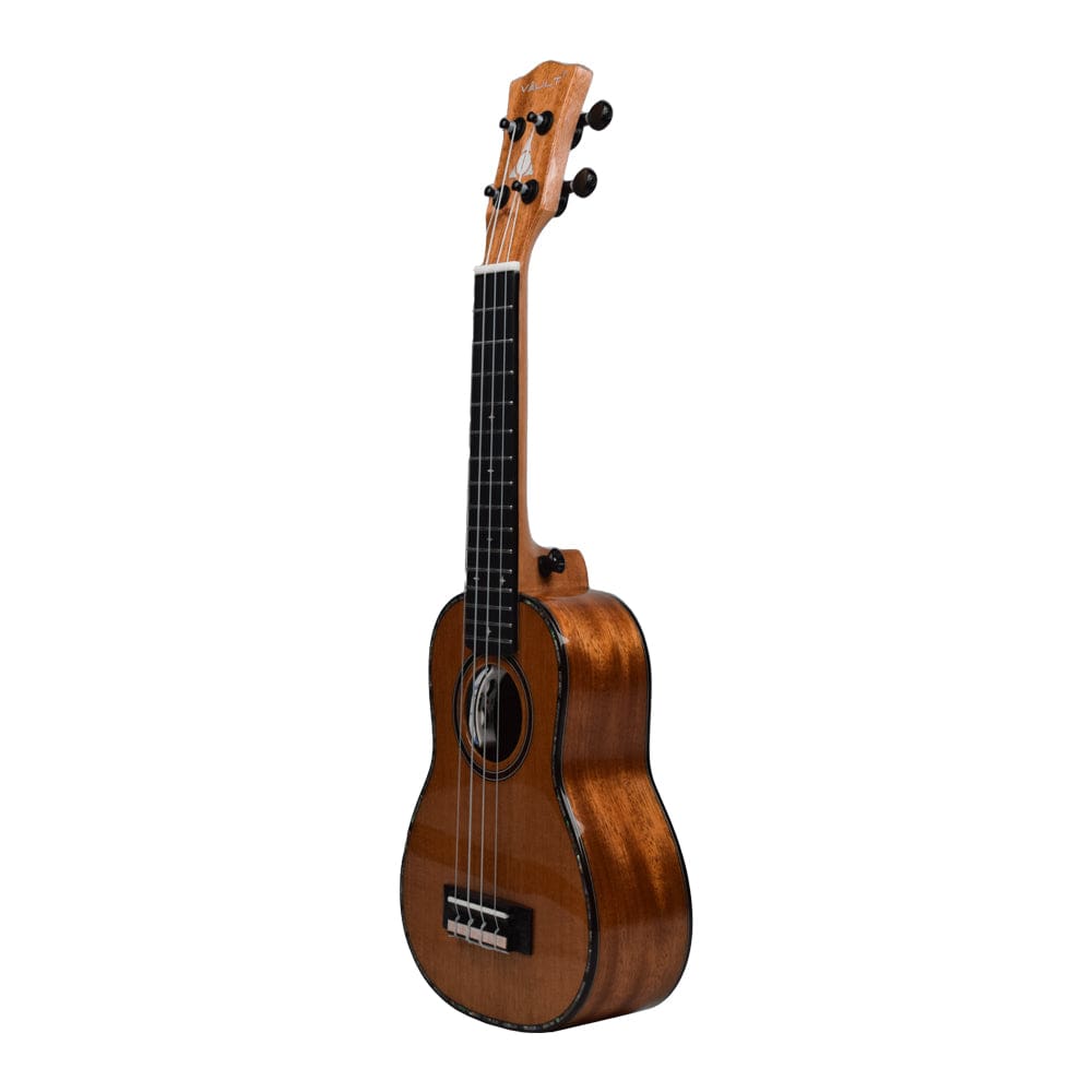 vault soprano ukuleles natural vault performer pro 21" all solid mahogany premium soprano ukulele with eq & gigbag
