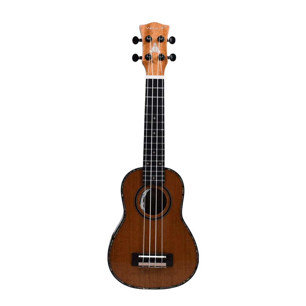 vault soprano ukuleles natural vault performer pro 21" all solid mahogany premium soprano ukulele with eq & gigbag