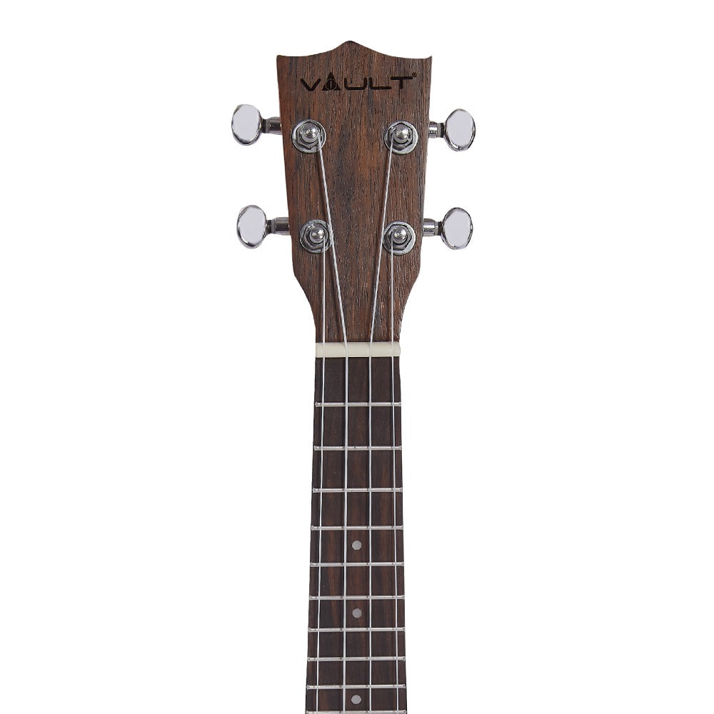 Vault Soprano Ukuleles Natural Vault UK-200S 21" Premium Walnut Laminate with Side Soundport Soprano Ukulele