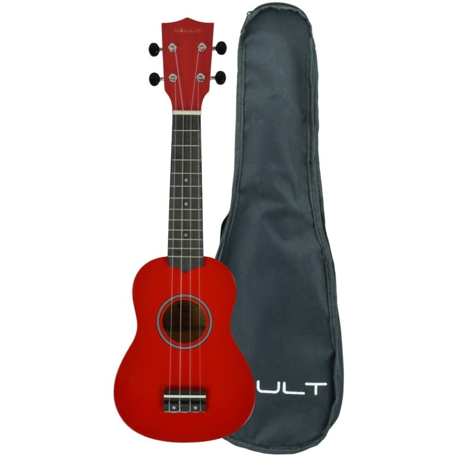 vault soprano ukuleles redglossy vault uk-003 soprano colourful ukulele 21 inch with gig bag #color_red-glossy