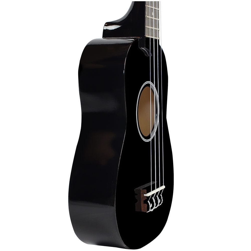 vault soprano ukuleles vault uk-003 soprano colourful ukulele 21 inch with gig bag#color_blackmatte