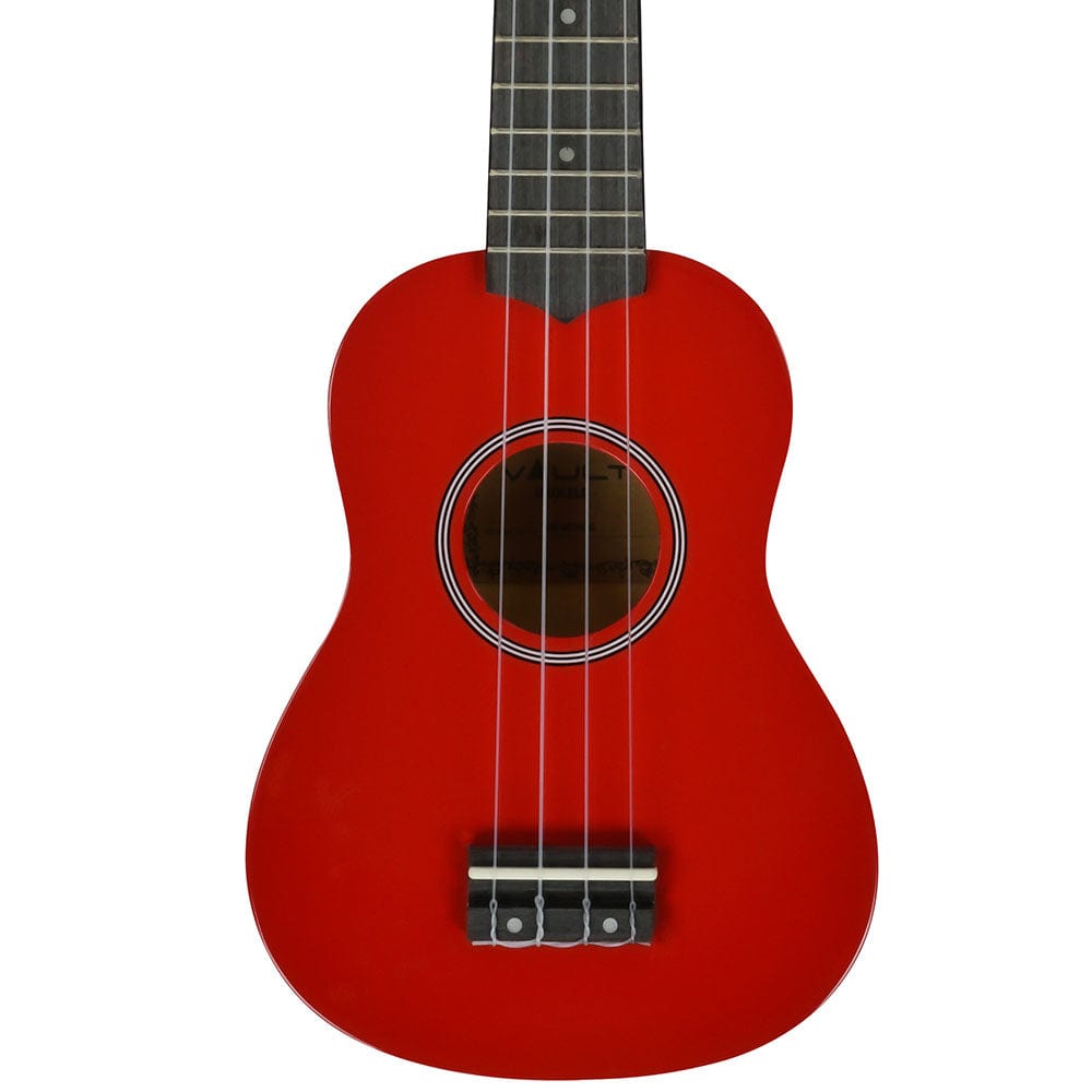 vault soprano ukuleles vault uk-003 soprano colourful ukulele 21 inch with gig bag #color_red-glossy