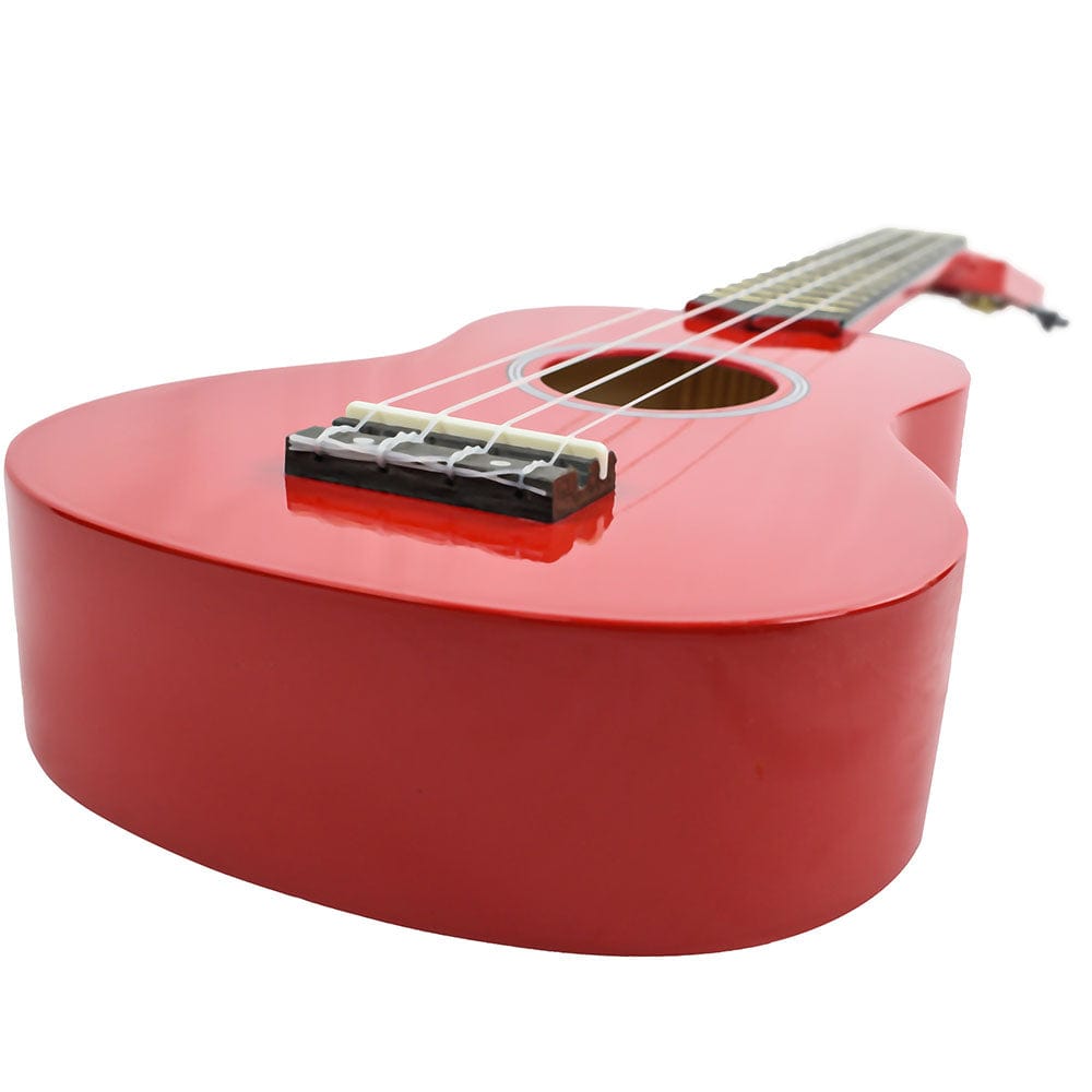 vault soprano ukuleles vault uk-003 soprano colourful ukulele 21 inch with gig bag #color_red-glossy