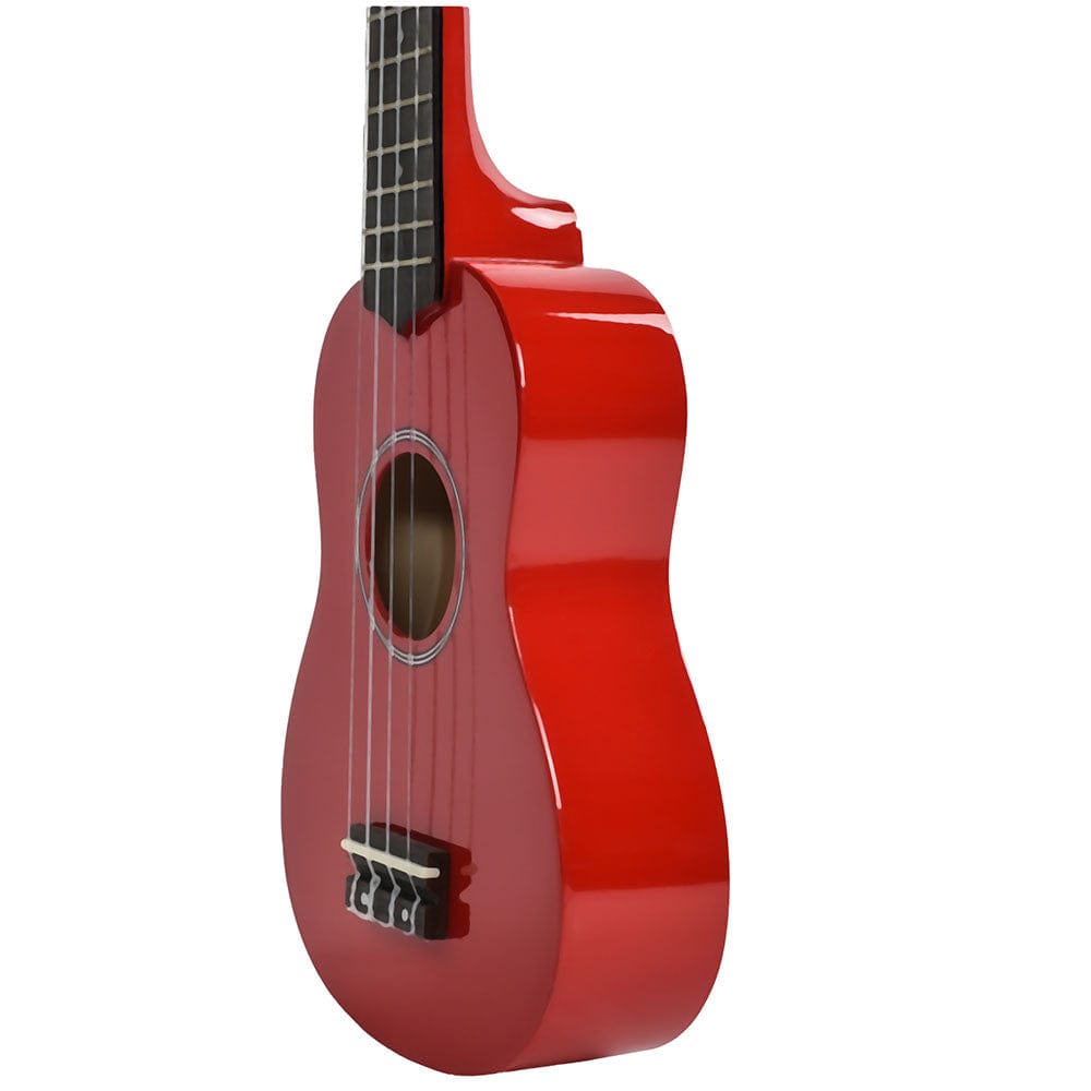 vault soprano ukuleles vault uk-003 soprano colourful ukulele 21 inch with gig bag #color_red-glossy