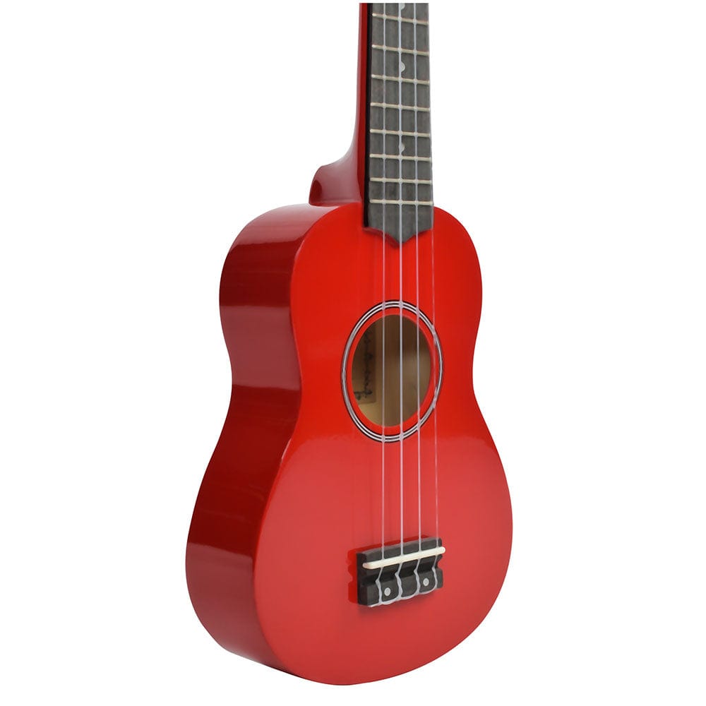 vault soprano ukuleles vault uk-003 soprano colourful ukulele 21 inch with gig bag #color_red-glossy