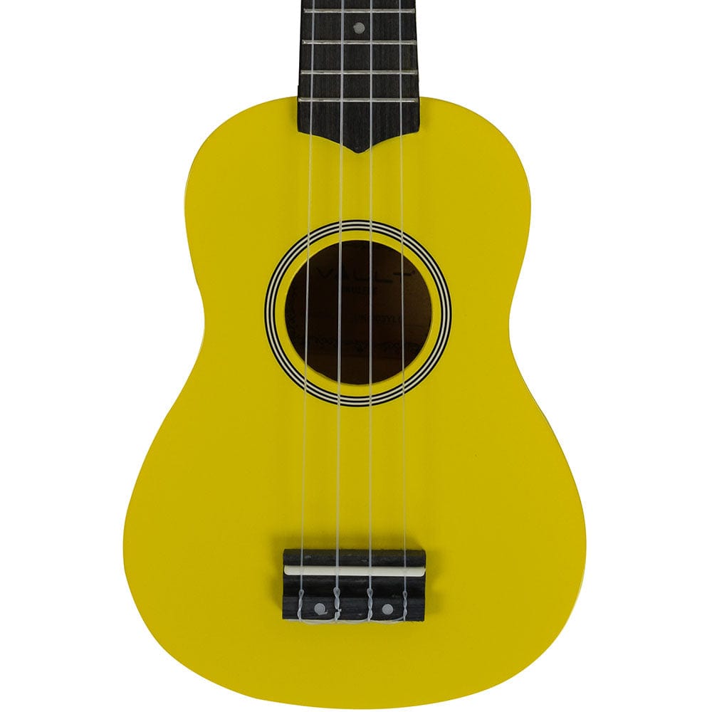 vault soprano ukuleles vault uk-003 soprano colourful ukulele 21 inch with gig bag #color_yellowglossy