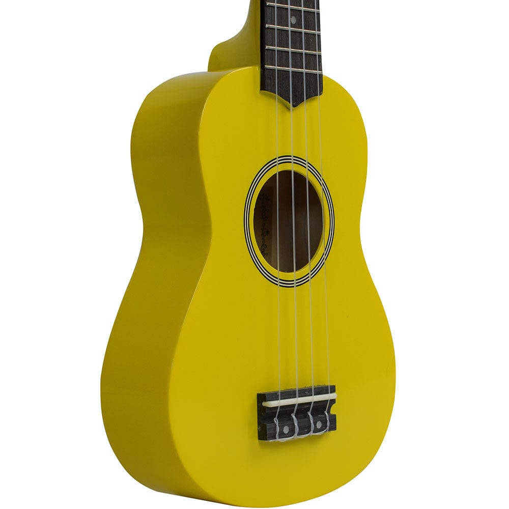 vault soprano ukuleles vault uk-003 soprano colourful ukulele 21 inch with gig bag #color_yellow-glossy
