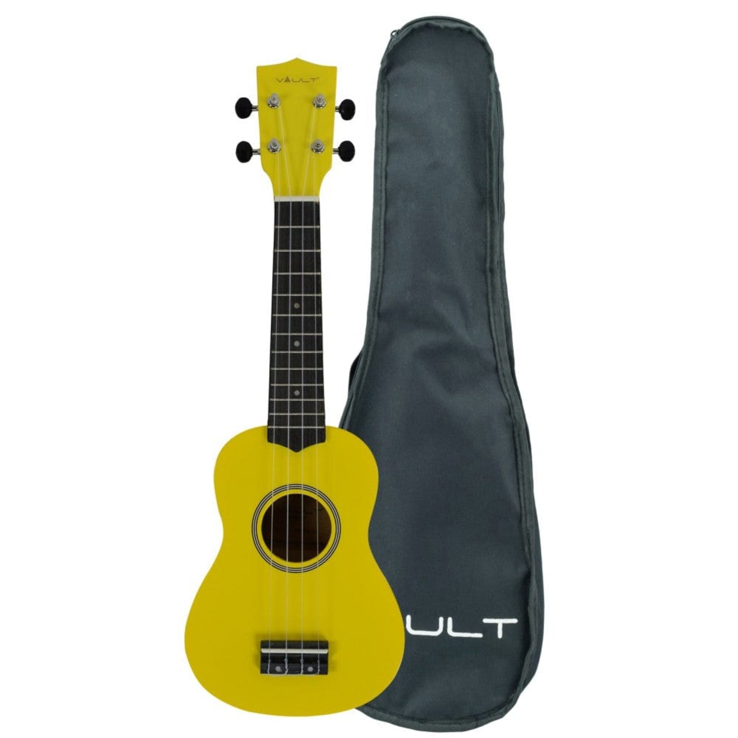 vault soprano ukuleles yellowglossy vault uk-003 soprano colourful ukulele 21 inch with gig bag#color_blackmatte