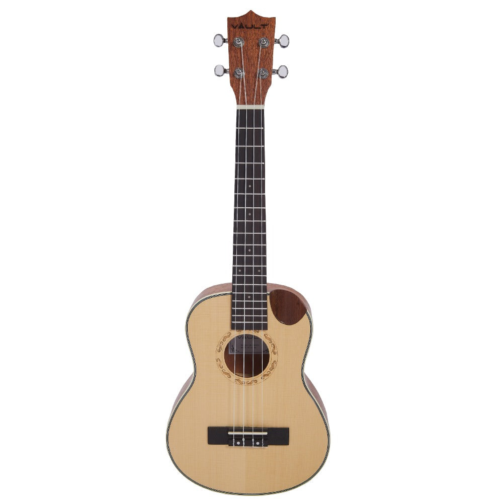 Vault Tenor Ukuleles Acoustic Vault UK-1000TC 26-Inch Solid Spruce Top Premium Semi Cutaway Tenor Ukulele