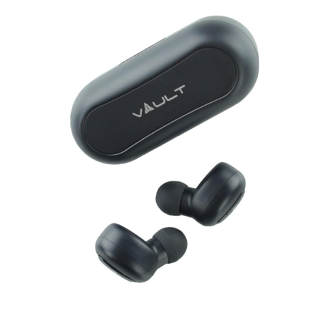 vault true wireless in-ear headphones vault play true wireless earbuds with 15 hours of wireless charging & 2 year exclusive vault warranty #type_play,color_black