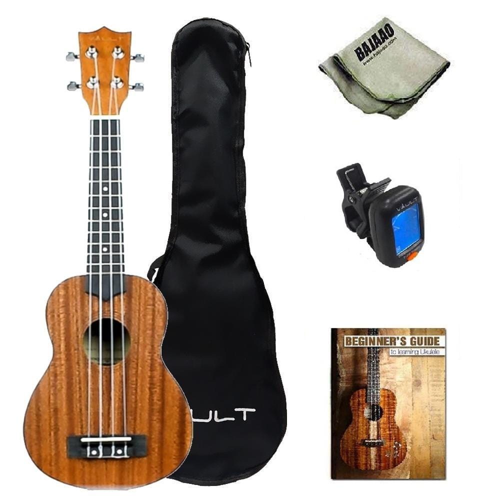 vault ukulele bundles basic vault uk-100s 21 inch arched back soprano ukulele bundle #type_basic