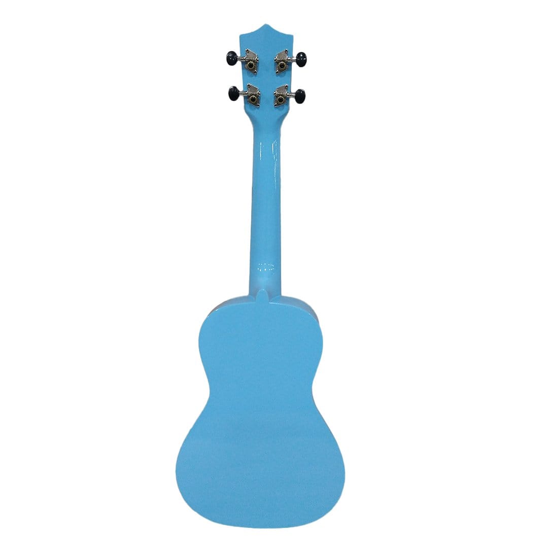 vault ukulele bundles vault uk-003 concert colourful 23-inch ukulele with gig bag, tuner, capo, polishing cloth & ebook #color_blue-glossy