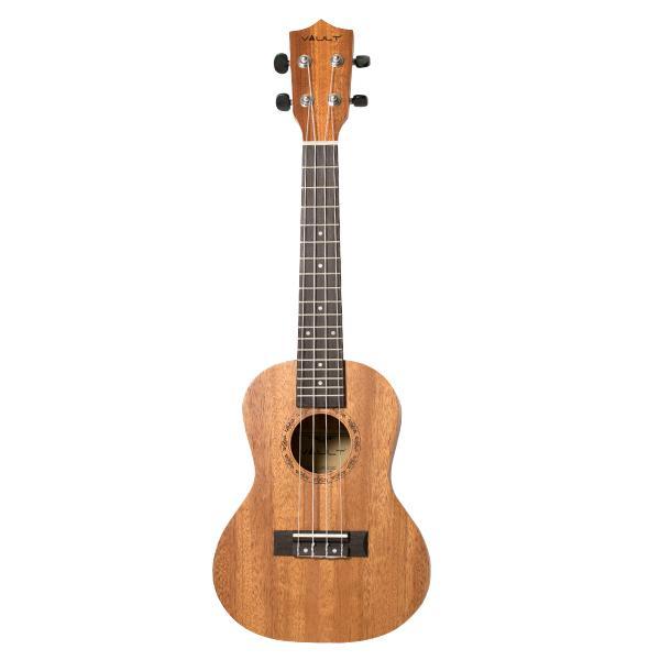 vault ukulele bundles vault uk-100c concert ukulele with gig bag, polishing cloth and tuner