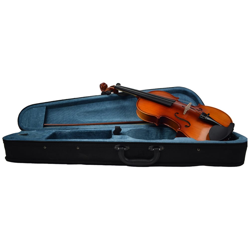 vault violins vault fiddler 4/4 violin with bow, rosin & case (outfit) - open box