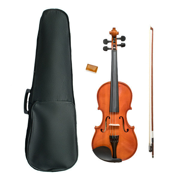 vault violins vault vi1030 1/2 solid violin with hard case, rosin and bow