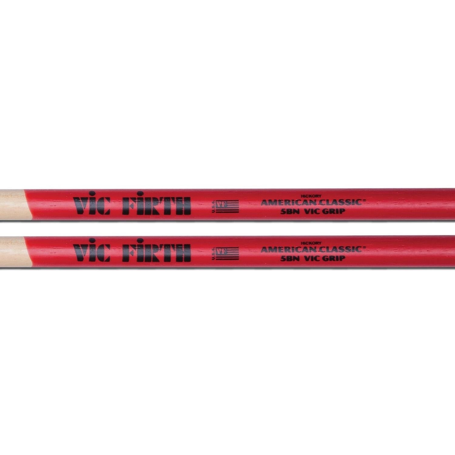 Vic Firth Drumsticks Vic Firth 5BNVG American Classic 5B Nylon Tip Drumsticks with Vic Grip
