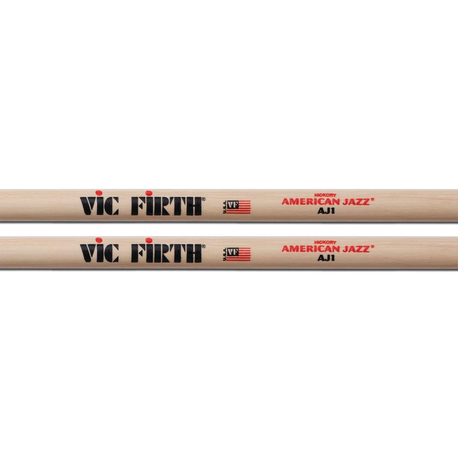 Vic Firth Drumsticks Vic Firth AJ1 American Jazz Hickory Wood Tip Drumsticks