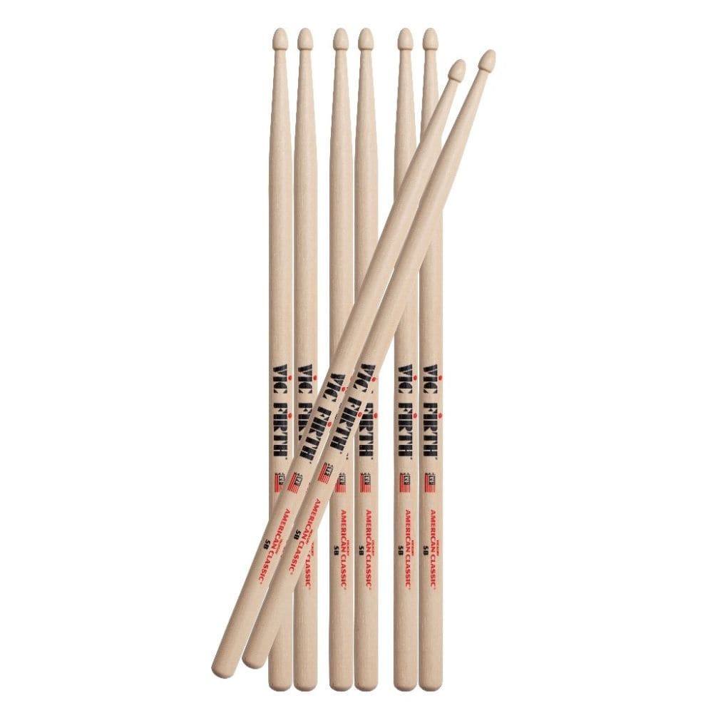 vic firth drumsticks vic firth p5b.3-5b.1" wooden drum sticks (pack of 4)