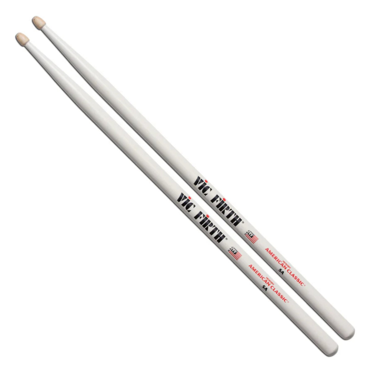 Vic Firth Drumsticks White Vic Firth 5AW American Classic Wood Tip Drumstick - White - 5A