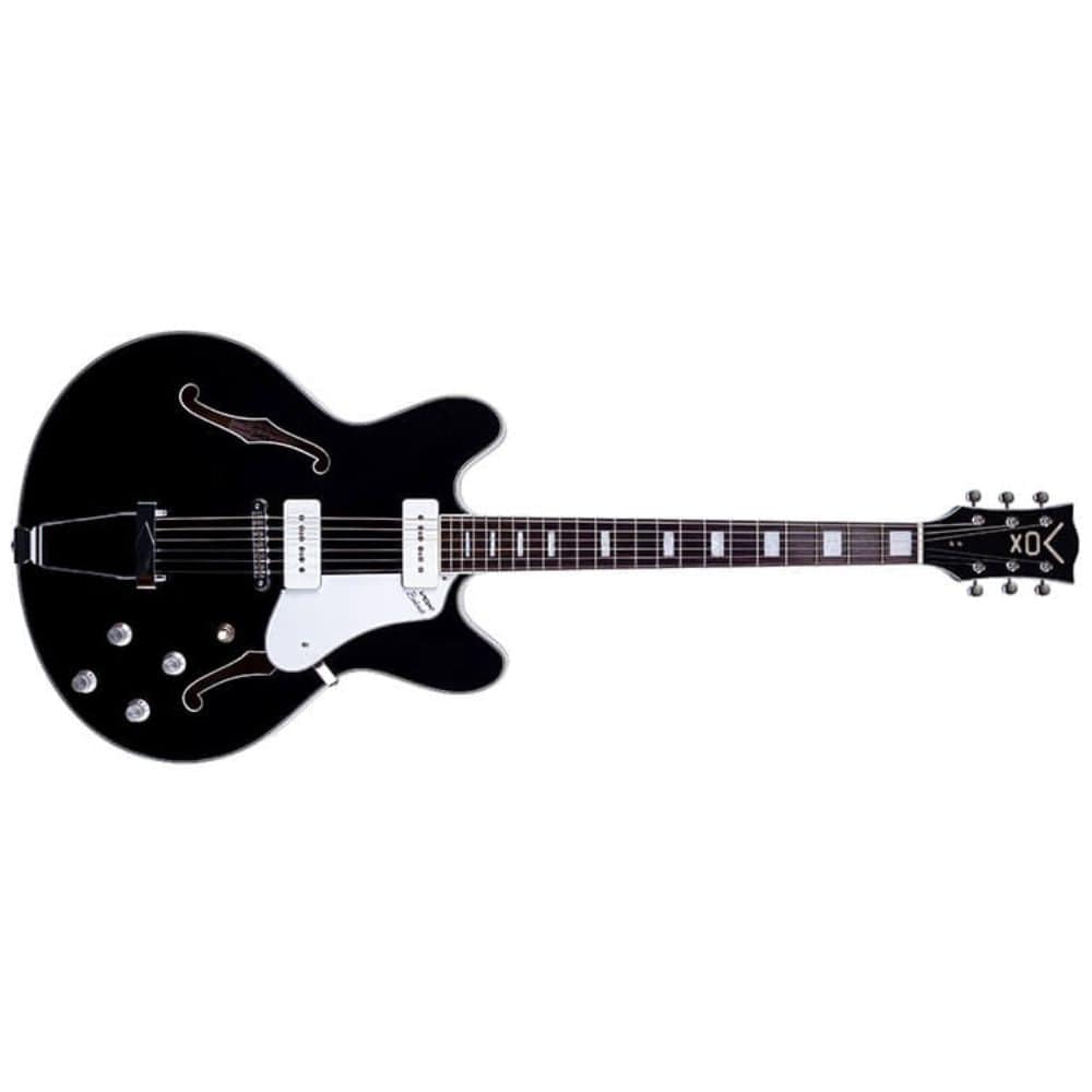 vox electric guitars vox bobcat v90 semi-hollow 6 string electric guitar