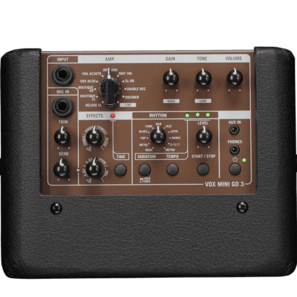 vox guitar combo amplifiers vox mini go 3 watt digital modelling amplifier #color_brown