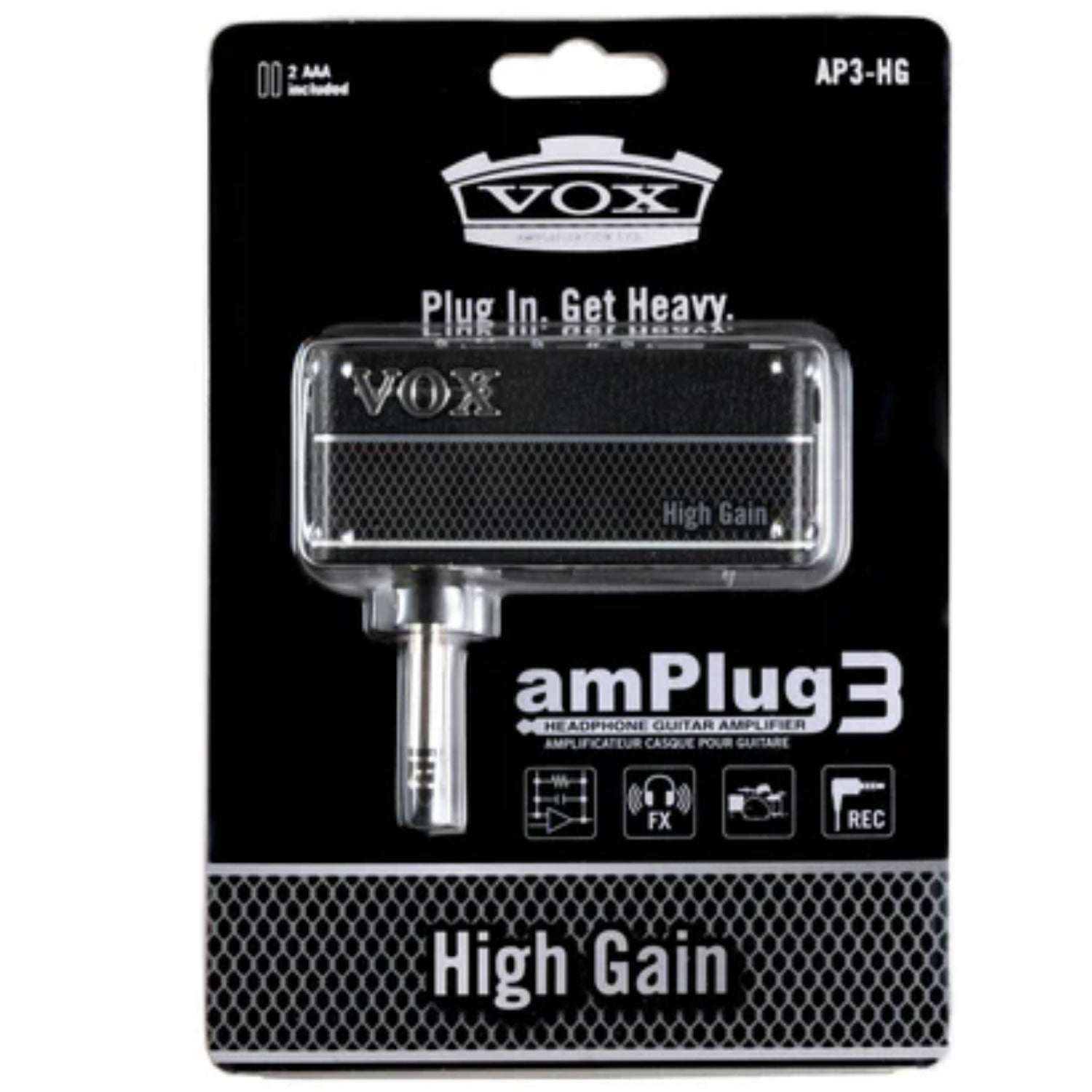 Vox Headphone Amplifiers Vox AP3-HG High Gain Amplug3 Guitar Amplifier