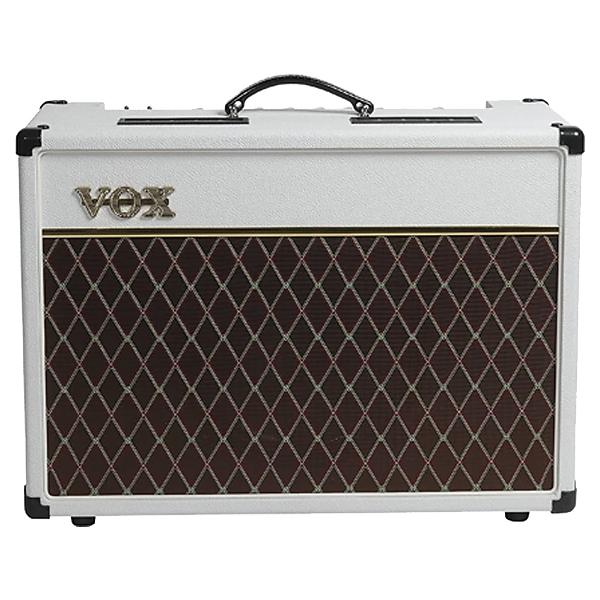 vox tube amplifiers vox ac15c1 tube amplifier - combo - white bronco