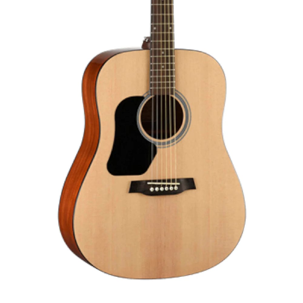 walden acoustic guitars natural walden d350l/w dreadnought left handed acoustic guitar with gig bag