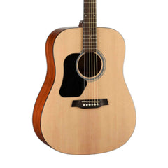 Walden Acoustic Guitars Natural Walden D350L/W Dreadnought Left Handed Acoustic Guitar With Gig Bag