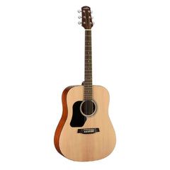 Walden Acoustic Guitars Natural Walden D350L/W Dreadnought Left Handed Acoustic Guitar With Gig Bag