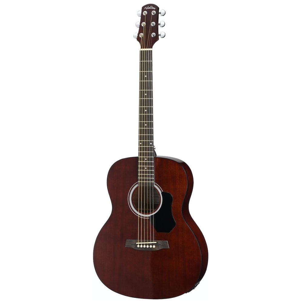 walden electro acoustic guitars natural walden o351e standard mahogany top orchestra electro acoustic guitar with bag - gloss natural
