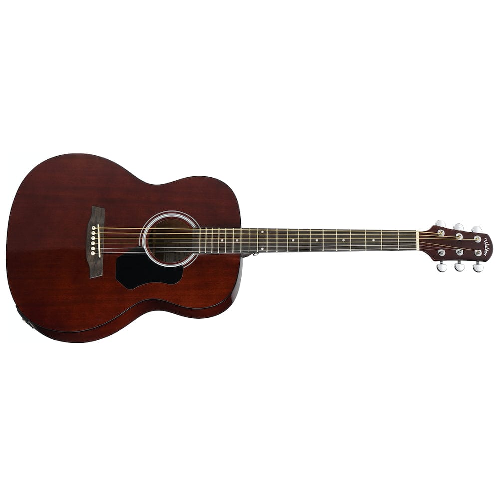 walden electro acoustic guitars natural walden o351e standard mahogany top orchestra electro acoustic guitar with bag - gloss natural