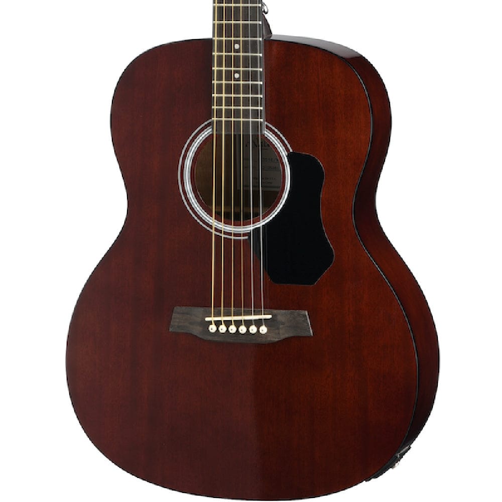 walden electro acoustic guitars natural walden o351e standard mahogany top orchestra electro acoustic guitar with bag - gloss natural