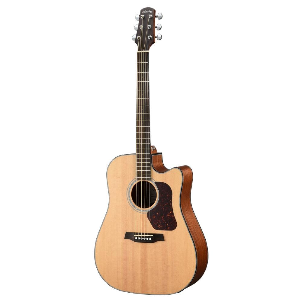 walden electro acoustic guitars satin natural walden d550ce natura series dreadnought electro acoustic guitar with gigbag #finish_satin-natural