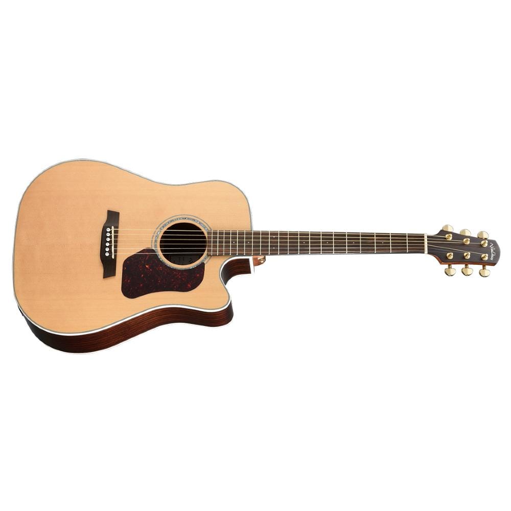 walden electro acoustic guitars satin natural walden d600ce natura dreadnought cutaway electro acoustic guitar with gigbag