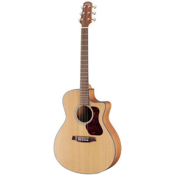 walden electro acoustic guitars walden g570ce natura series grand auditorium acoustic electric guitar - natural