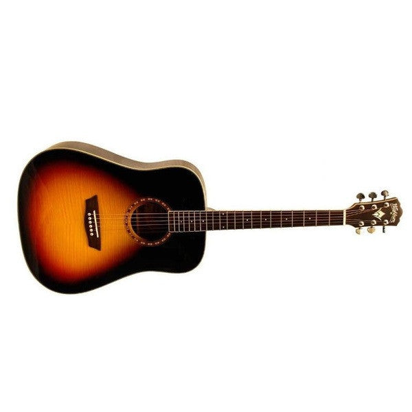 washburn acoustic guitars washburn wd10fsb acoustic guitar - tobacco sunburst