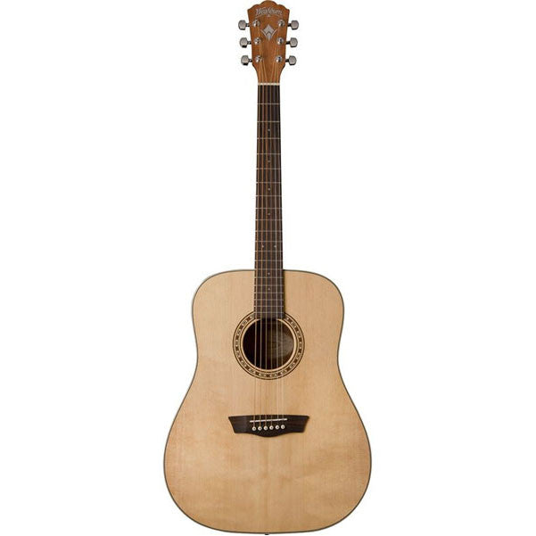 washburn acoustic guitars washburn wd7s dreadnought acoustic guitar - natural gloss