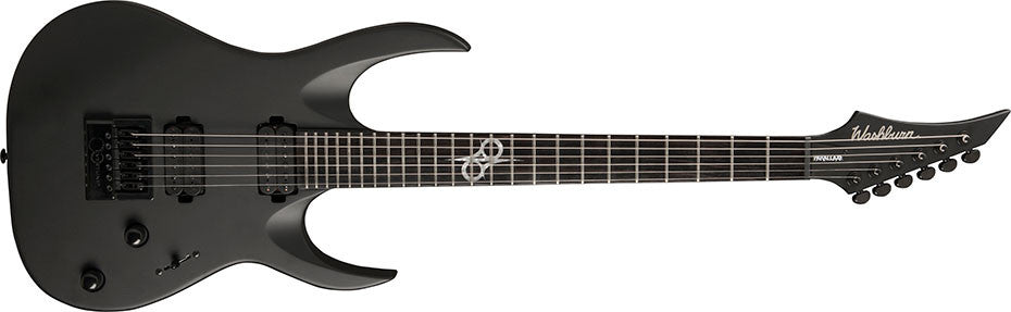 washburn electric guitars washburn parallaxe ola englund solar 16etc electric guitar - carbon black